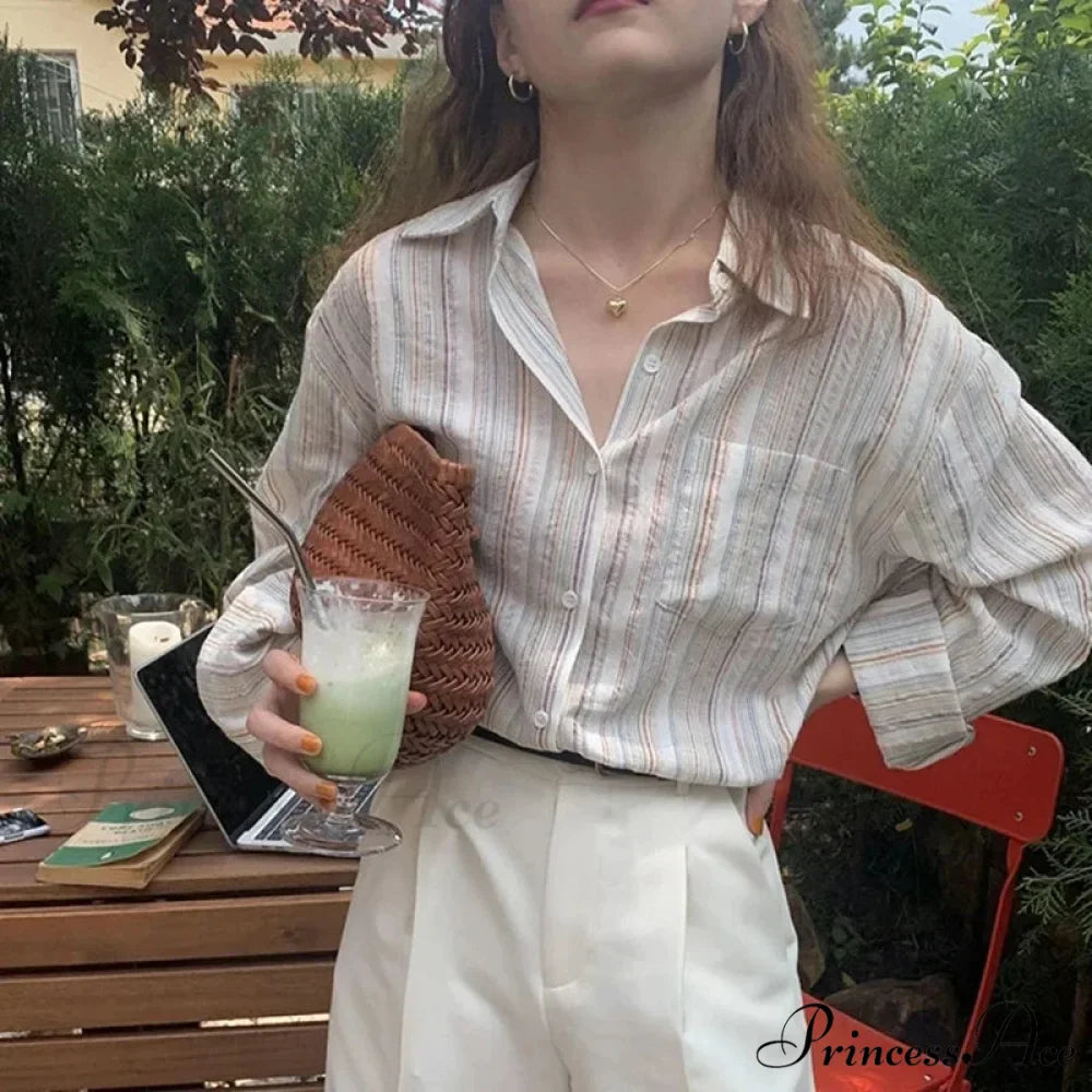 Large Checkered Long Sleeve Blouse