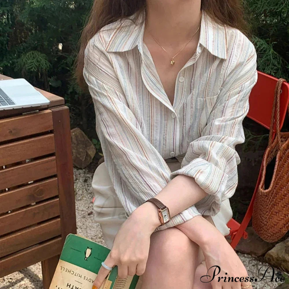 Large Checkered Long Sleeve Blouse