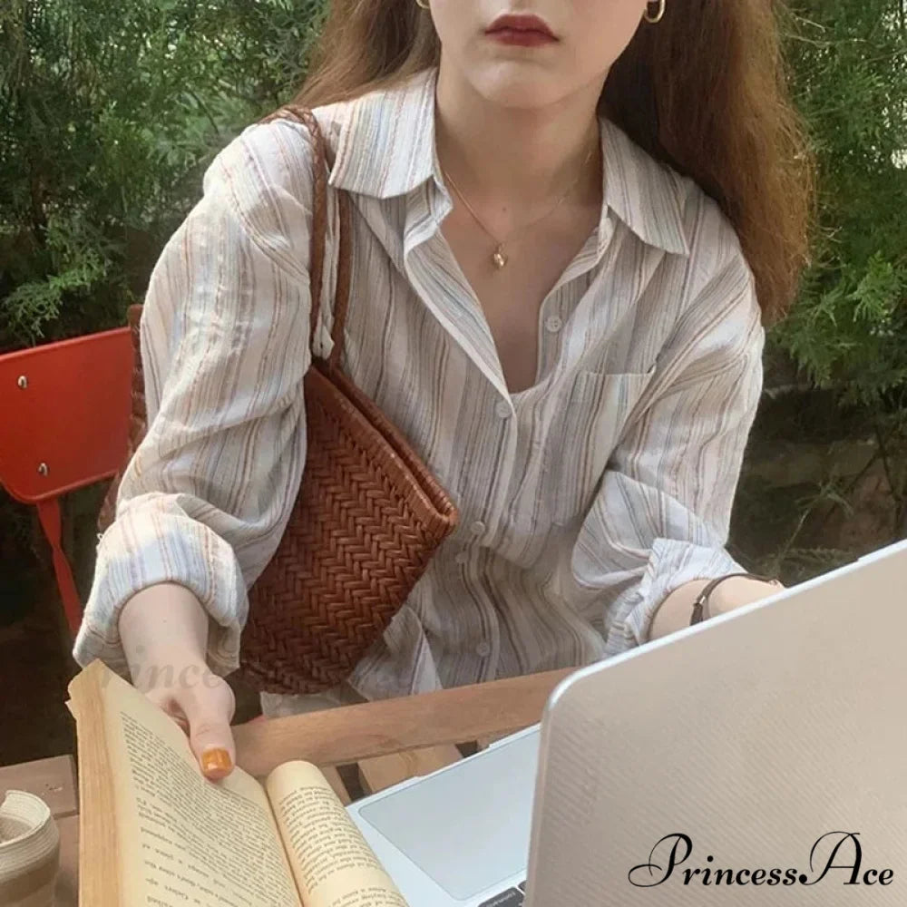 Large Checkered Long Sleeve Blouse