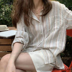 Large Checkered Long Sleeve Blouse