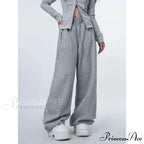 Large Grey 2000s Women Sweatpants Trousers