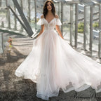 Large Size Lace Thin Strap Wedding Gown