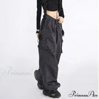 Large Solid Cargo Drawstring Trousers