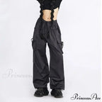 Large Solid Cargo Drawstring Trousers