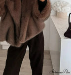 Large Tan Fluffy Brief Jacket