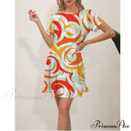 Latest Summer Fashion Floral Pattern Circular Neck Dress