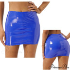 Latex Patent Leather Miniskirt