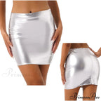Latex Patent Leather Miniskirt