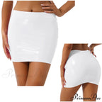 Latex Patent Leather Miniskirt
