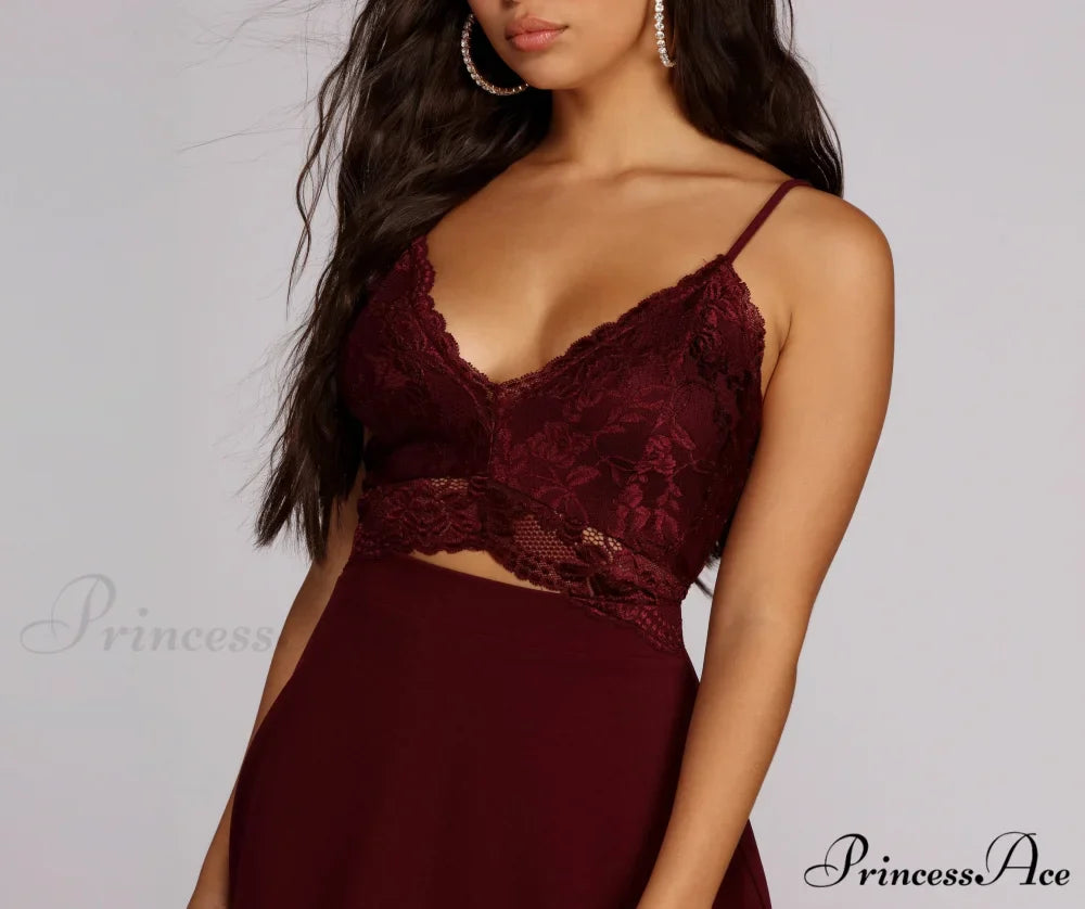 Lavish In Stylish Lace Skater Dress