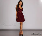 Lavish In Stylish Lace Skater Dress
