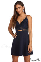 Lavish In Stylish Lace Skater Dress