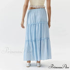 Layered Bohemian Ruffle Edge Skirt