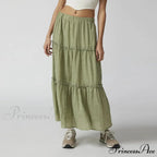 Layered Bohemian Ruffle Edge Skirt