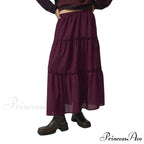 Layered Bohemian Ruffle Edge Skirt