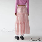 Layered Bohemian Ruffle Edge Skirt