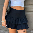 Layered Flounced Draped Skirt