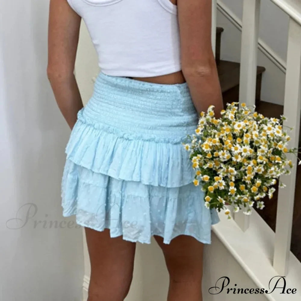 Layered Flounced Draped Skirt