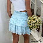 Layered Flounced Draped Skirt