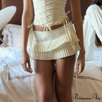 Layered Side Fastened Short Skirt