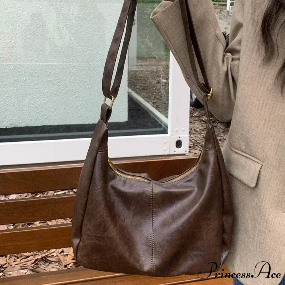 Leather Lavish Messenger Crossbody Bag