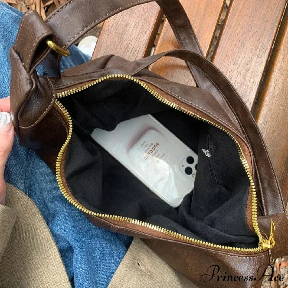 Leather Lavish Messenger Crossbody Bag