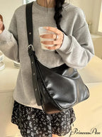 Leather Lavish Messenger Crossbody Bag