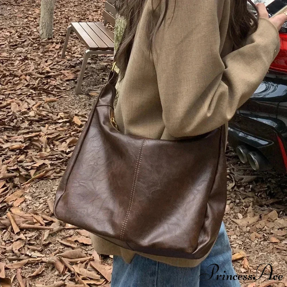 Leather Lavish Messenger Crossbody Bag