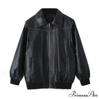 Leather Streetwear Red Coat