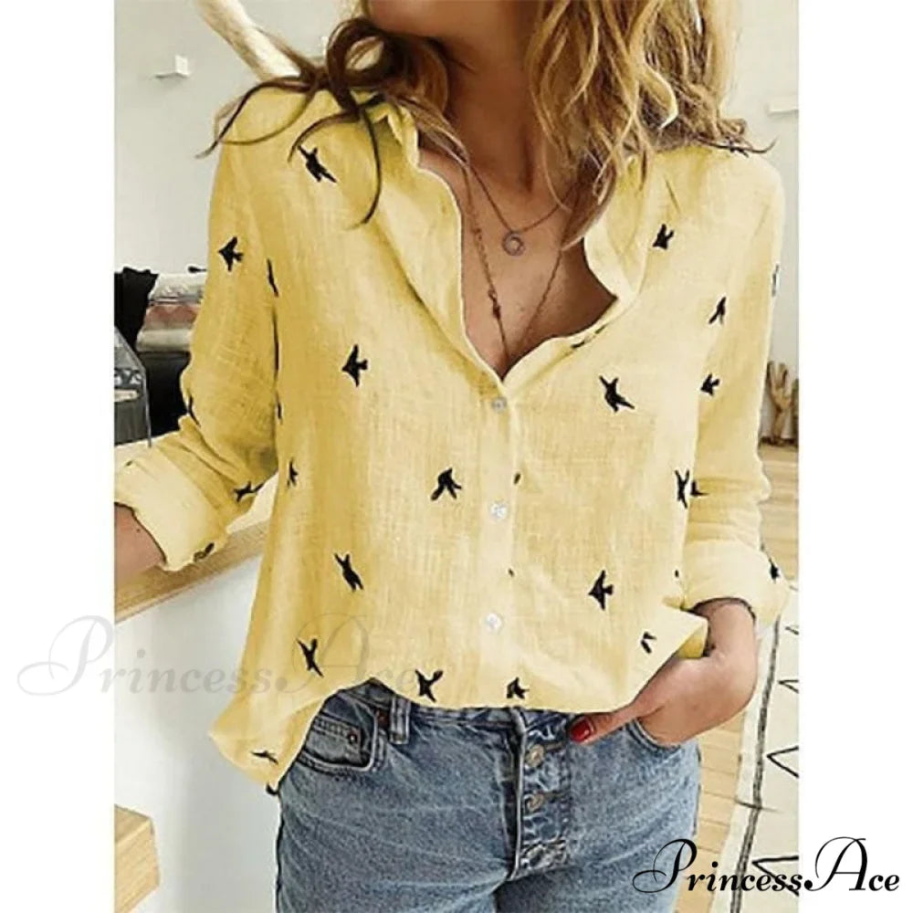 Leisure White Yellow Shirts