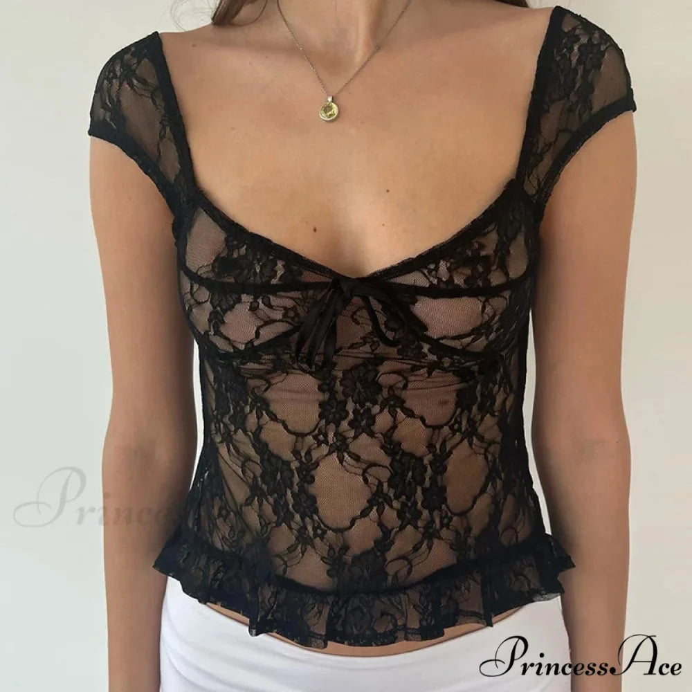 Leopand Mesh Cut Neck Crop Top