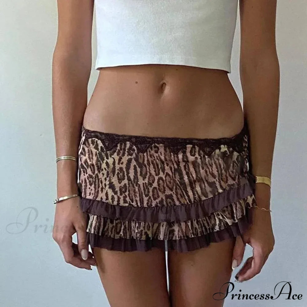 Leopard Distressed Rebel Slim Skirt