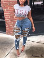 Leopard Patchwork Graceful Midi Dress