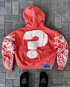 Letter Design Zip Hoodie