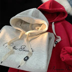 Letter Print Fall Gothic Style Hoodie