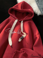 Letter Print Fall Gothic Style Hoodie