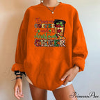 Letter Y2K Trendy Round Neck Casual Autumn Spring Christmas Hoodie