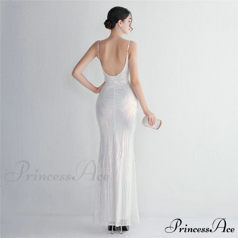 Liana Formal Sequin Charming Scroll Mermaid Dress