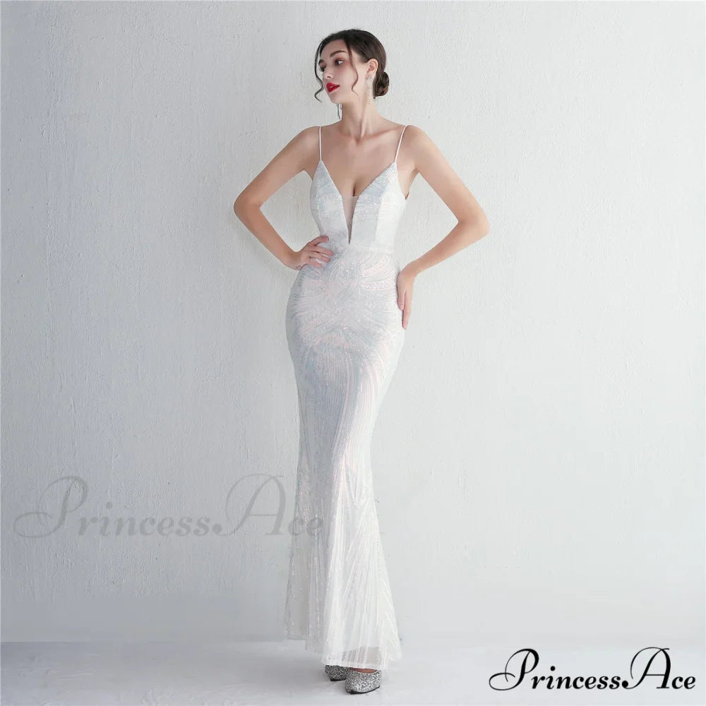 Liana Formal Sequin Charming Scroll Mermaid Dress