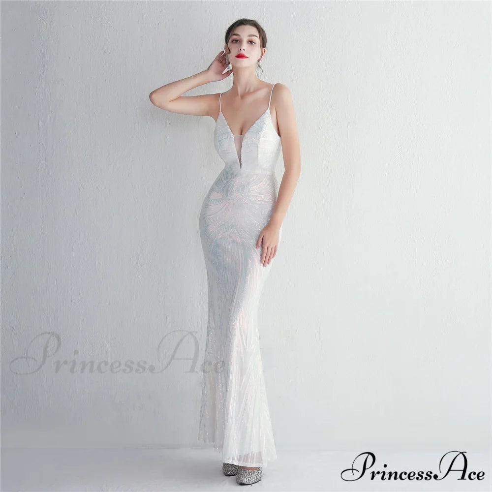 Liana Formal Sequin Charming Scroll Mermaid Dress