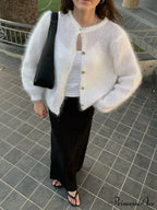 Light Long Sleeve Solid Knit Cardigan