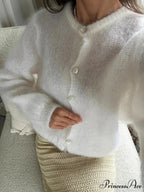 Light Long Sleeve Solid Knit Cardigan