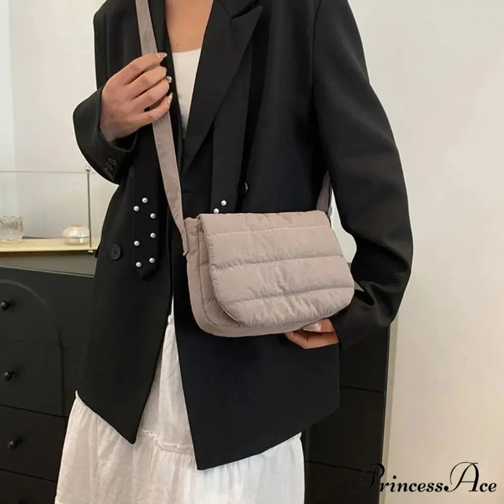 Light Solid Color Cotton Informal Crossbody