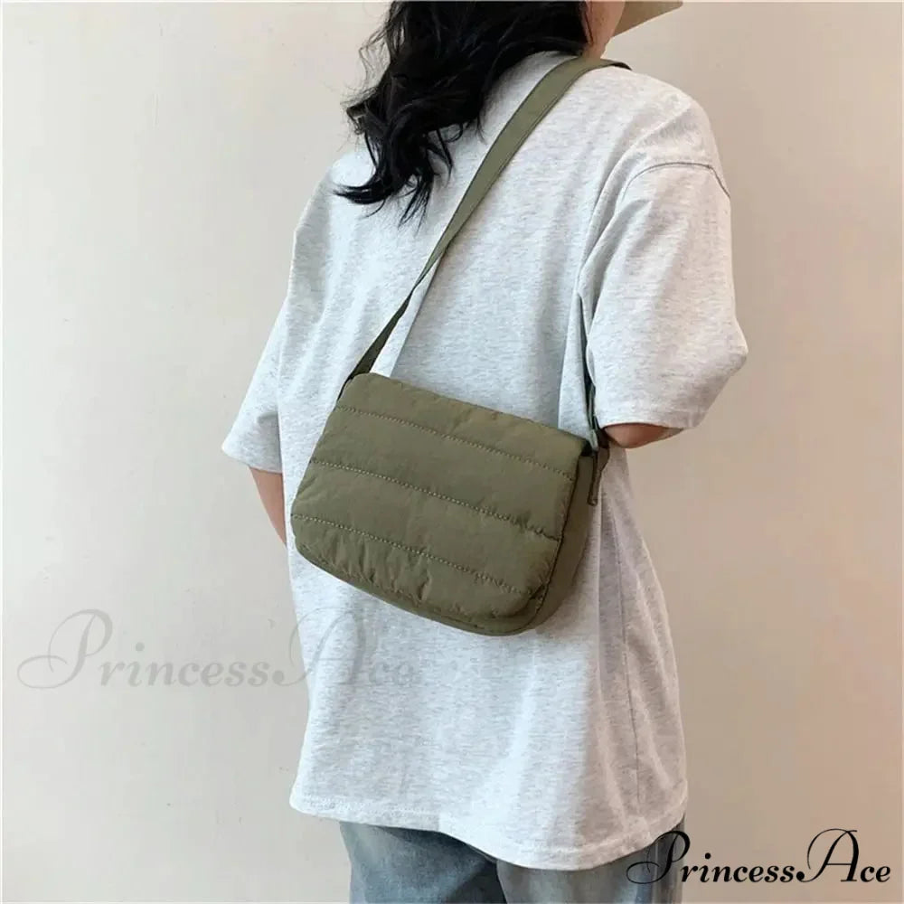 Light Solid Color Cotton Informal Crossbody