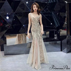 Lily Embroidered Sequin Charming Formal Evening Gown