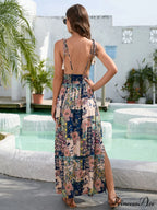 Long Camisole Sexy Retro V Deep for Gown Neck Festive Women