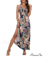 Long Camisole Sexy Retro V Deep for Gown Neck Festive Women