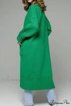 Long Cardigan with Open Front and Pockets
