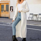 Long Colour Solid Cardigan