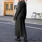 Long Colour Solid Cardigan